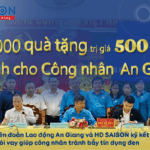 HD SAISON tặng 500 triệu đồng hỗ trợ công nhân tại An Giang
