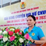 Giải bóng chuyền hơi nữ công nhân viên chức lao động tỉnh An Giang