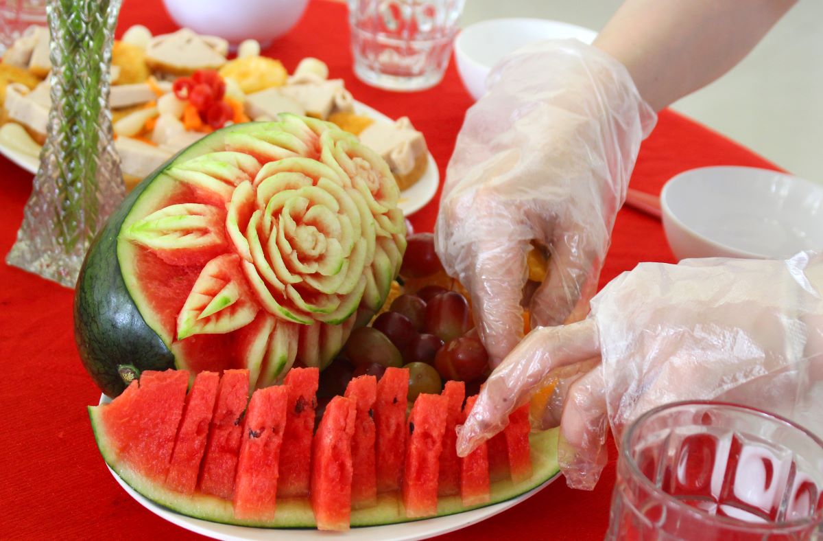 Món tráng miệng cũng được các đội chăm chút đến đẹp mắt. Ảnh: Lục Tùng