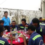 BỮA CƠM CÔNG ĐOÀN TẠI XÍ NGHIỆP MÔI TRƯỜNG ĐÔ THỊ TRI TÔN